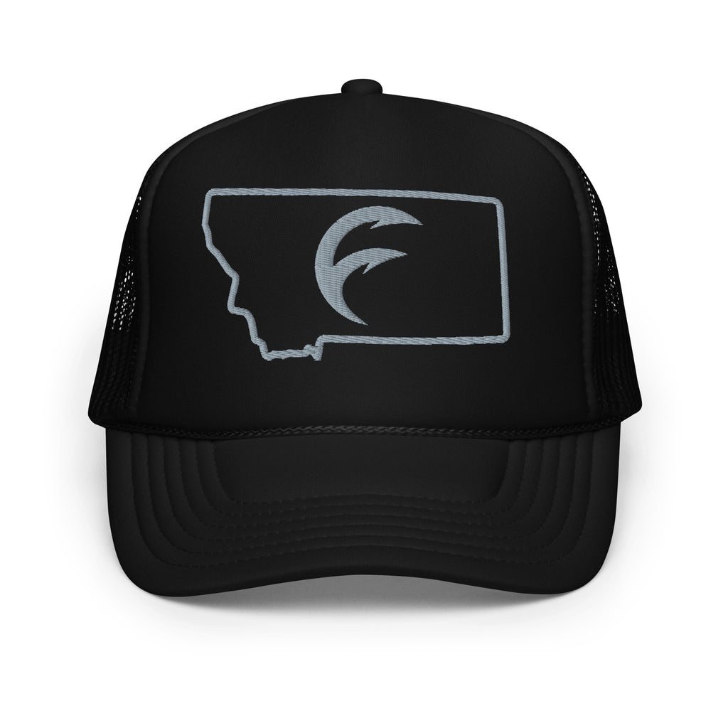 Montana Foam Trucker Hat Grey Logo