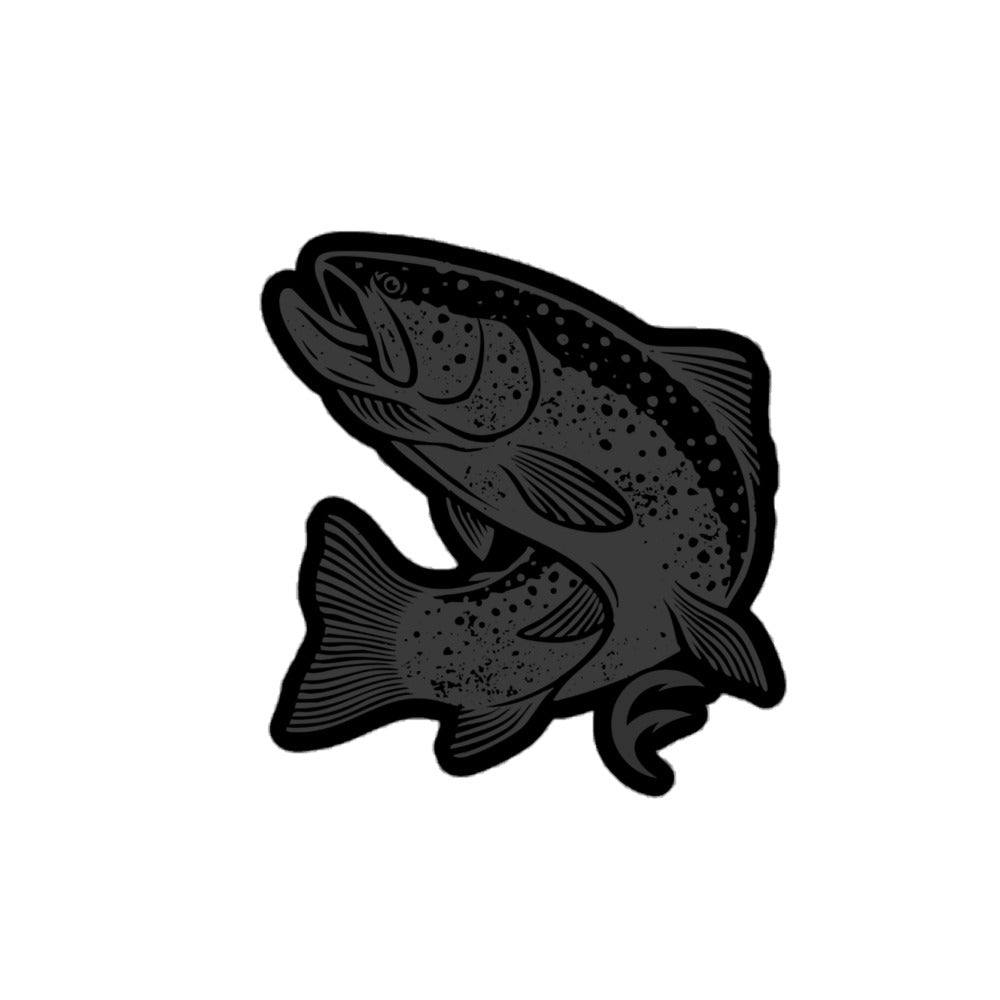 Outlier Fishing Trout Sticker Black/Grey