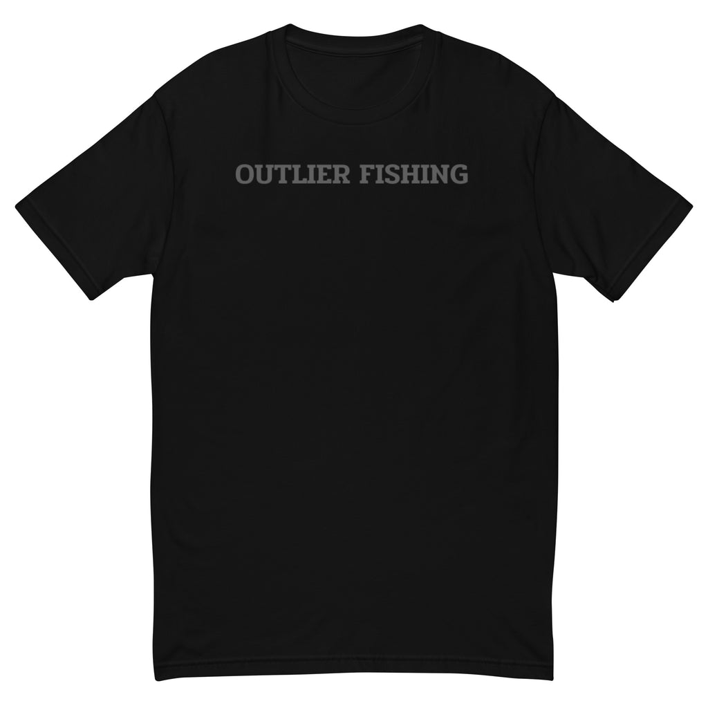 Montana Outlier Fishing T Shirt in black, ideal for fishing lifestyle gear and outdoor adventures.